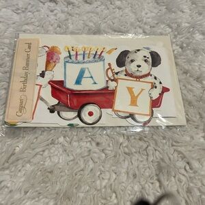 pick 3 for $15 Vintage Unused Caspari Banner Birthday Card Artist Barbara Wilson